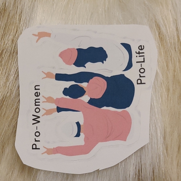 Pro-Women Pro-Life Hand Designed Sticker - Picture 2 of 3
